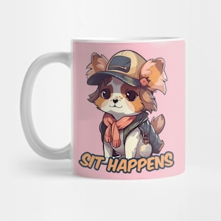 A cute dog wearing street fashion Mug